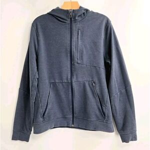 Lululemon Hoodie Mens Large City Sweat Blue Full Zip Fleece Athleisure Pockets
